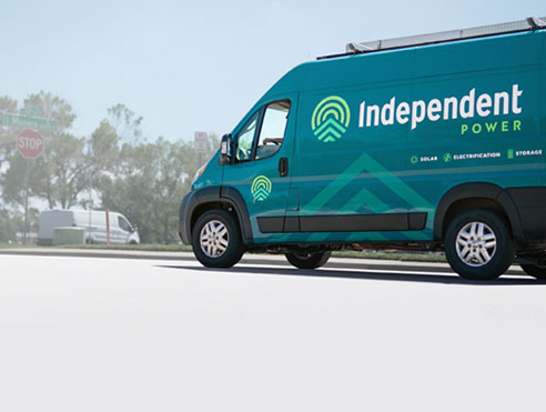 Independent Power branded van
