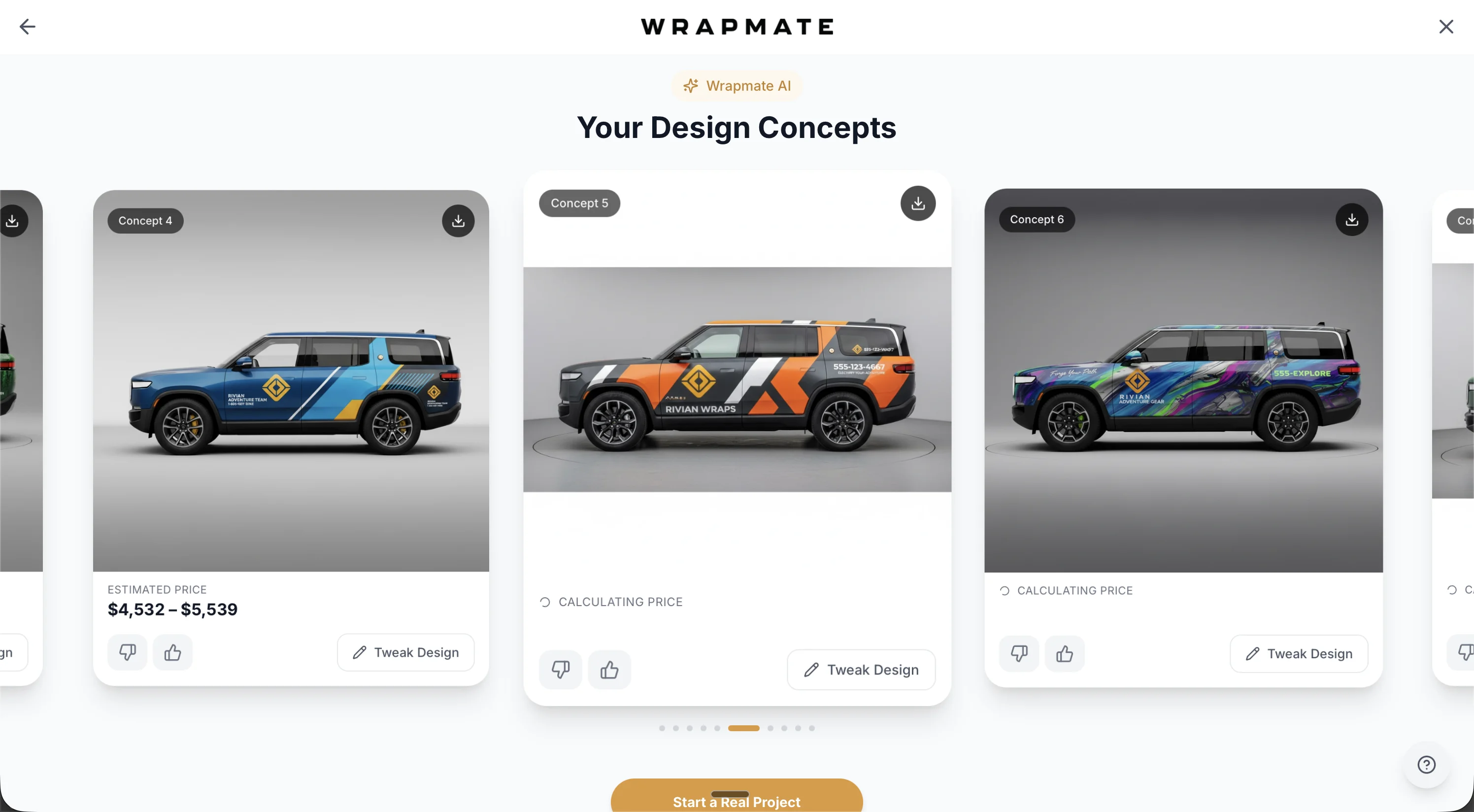 WrapOS™ design concepts interface